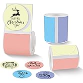 3 Roll Round Thermal Labels Compatible with L7/L9/P50/M110/M221/M220/M120/M200 Label Pirnters,2"x2"(50mm*50mm),Multi-Purpose Labels for Barcode, Logo,Bussiness, Four Color,150 PCS/Roll