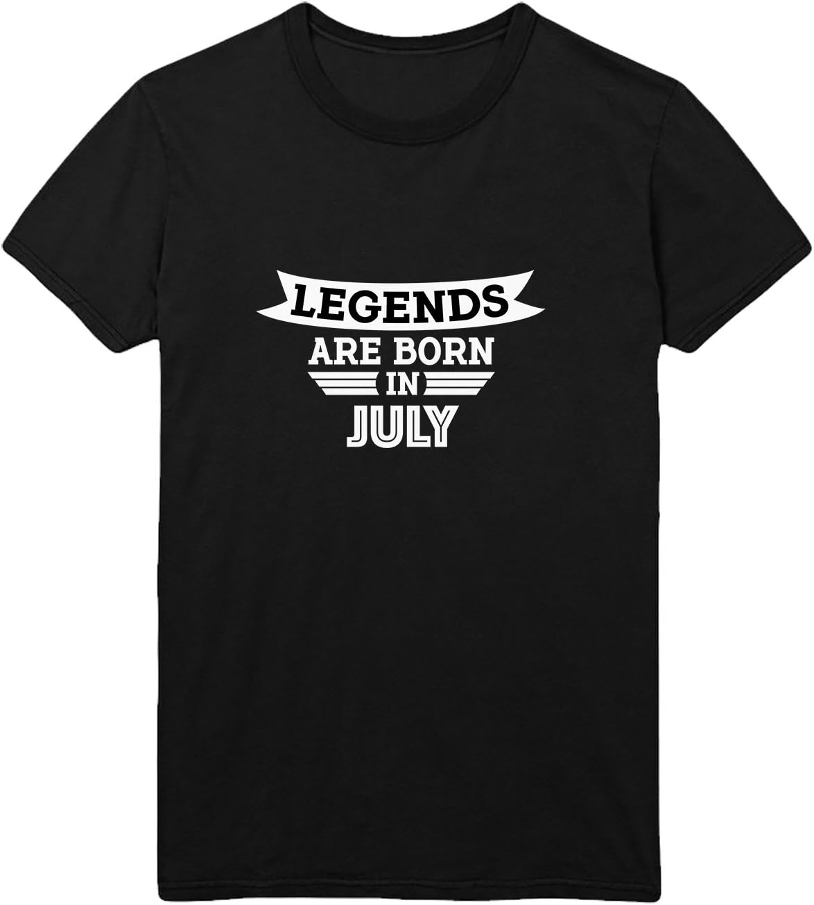 MYMERCHANDISE Legends are Born in July Men Men's T-Shirt 100% Cotton Black Shirt Mens