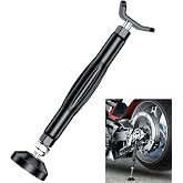 BRCOVAN Motorcycle Portable Lift Stand Jack | Wheel Chain Cleaning Maintenance Stand, Replacement Ridding Emergency Tool for All Motorcycle, Set Includes Brake Buckle