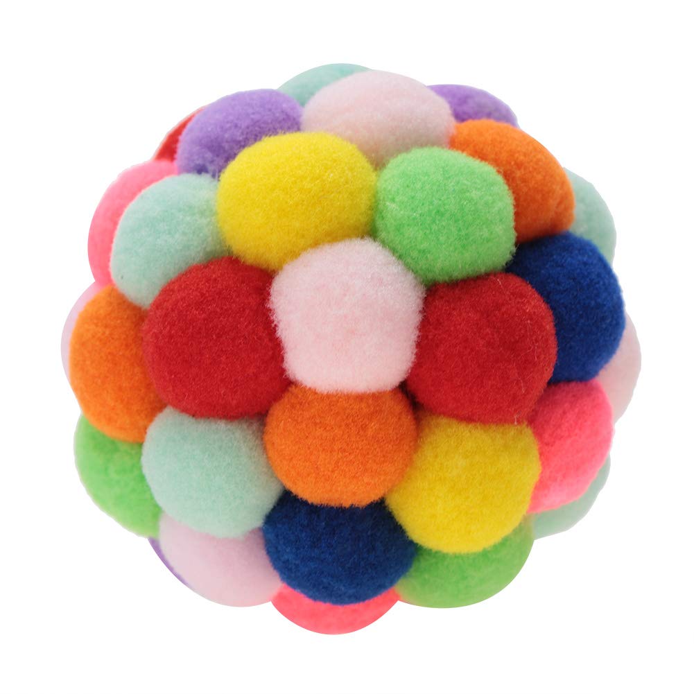 FTVOGUE Colorful Plush Ball for Dogs Pet Plush Toy Cat Interactive Training Toy(S)