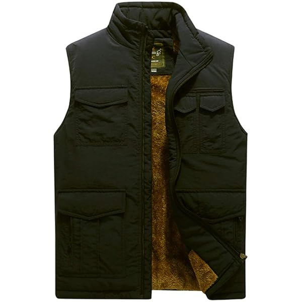 ジャケット・アウター CTHY REBUILDING STANDCOLLAR VEST LIXINGHEITANG Men's Stand Collar Jacket Vest Casual Padded