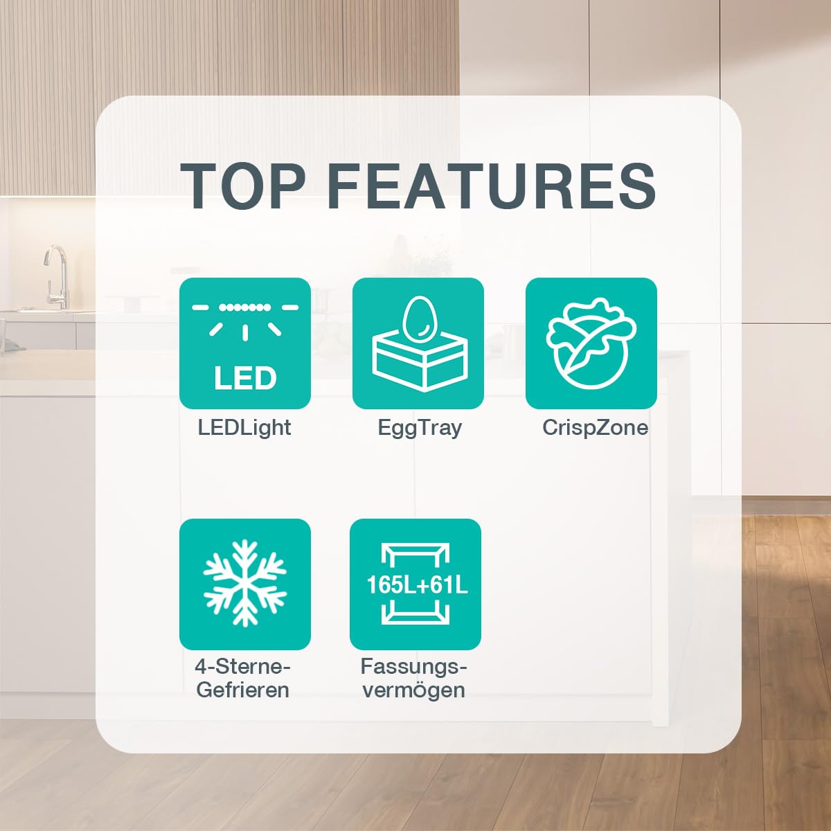 Gorenje RF414EPS4 Doppeltürkühlschrank mit Gefrierteil oben, 165 Liter Kühleil, 41 Liter Gefrierteil, LED Innenbeleuchtung, Energieeffizienzklasse E, 143,6cm x 55cm, silber 2