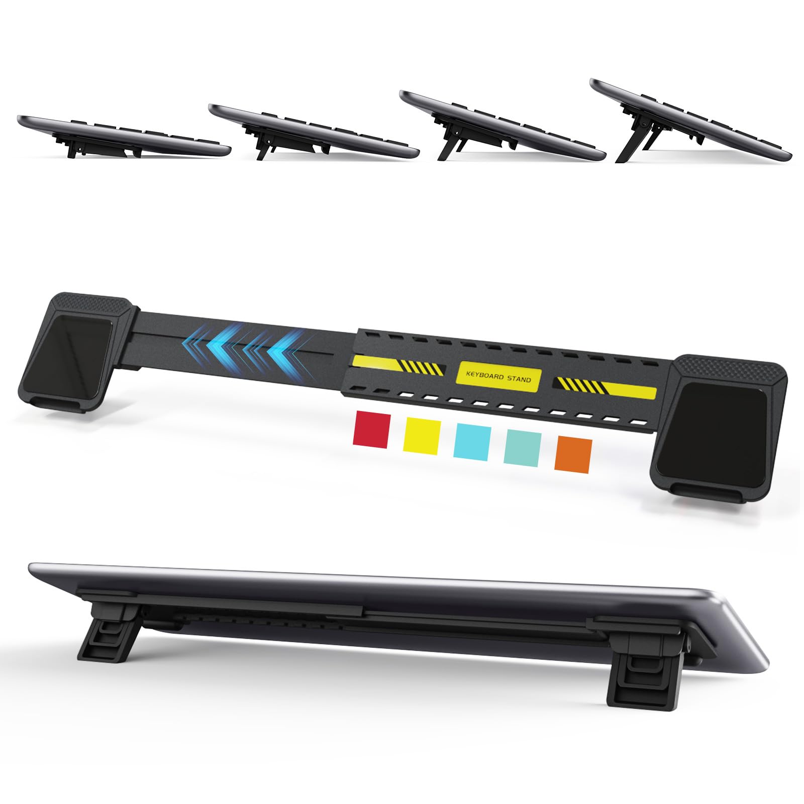 Photo 1 of HONKID Computer Keyboard Stand for Desktop,Adjustable Keyboard Riser for Apple Magic Keyboard and Flat-Back Keyboards Only, Ergonomic Office Desk Accessories