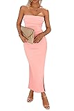 PRETTYGARDEN Women's Summer Bodycon Maxi Tube Dress
