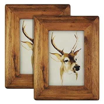 Amazon De Bilderrahmen Aus Holz Natur 4x6 2pack