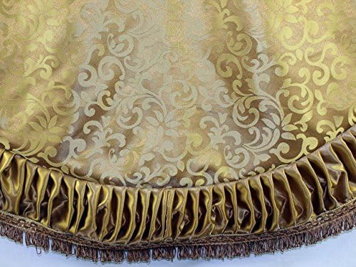 Season's Designs Gold Jacquard Christmas Tree Skirt, 72" Wide