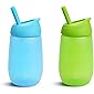 Munchkin Simple Clean Straw Cup, 10 Ounce, 2 Pack, Blue/Green