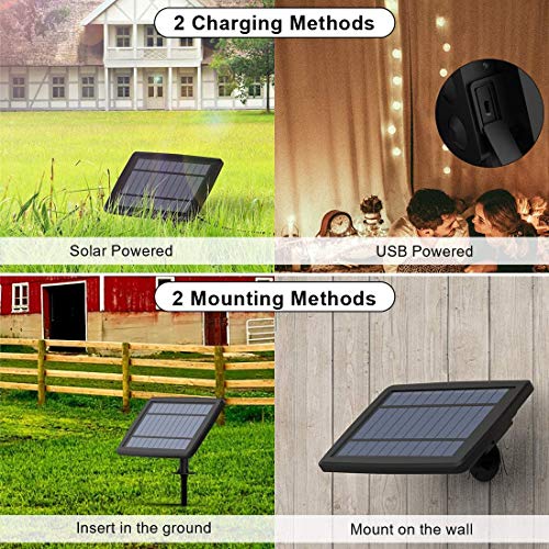 Lichtsnoer op Zonne-Energie voor Buiten,G40 Leds,7.62 Meter,4 Modi, IP44 Waterdicht,Buiten/Binnenverlichting,Solar… - Afbeelding 6