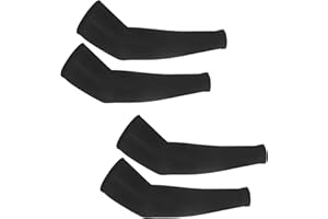 PIRIUUO 2 Pairs Kids Arm Sleeves - Breathable Elastic Compression Sleeves for Football, Basketball, Volleyball, Baseball - Youth Boys & Girls, Black