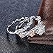 Promise Ring for Her Engagement Ring Wedding Bands Bridal Set for Women CZ Rings for Lady Girl, White/Rose Gold Plated