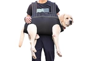IUOUTG Extra Large Dog Lift Harness Full Body Dog Sling Carrier Emergency Dog Backpack Carrier with Handle & Reflective Strip