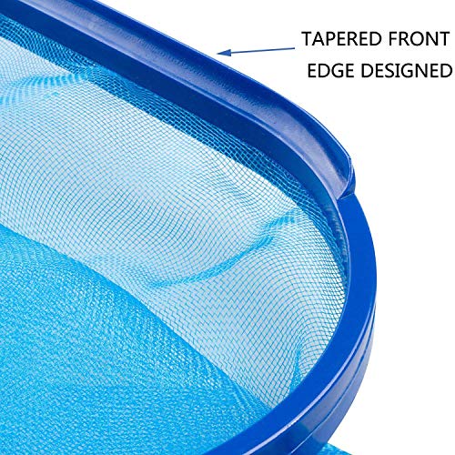 FLY HAWK Swimming Pool Leaf Skimmer Net, 8 Ft Fine Mesh Netting with Heavy Duty Connecting Stainless Steel Pole for Fast Cleaning Spas & Ponds Debris