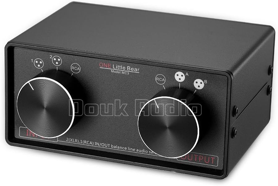 nobsound Little Bear MC3 XLR de 3 en 3 OUT Balanced/RCA estéreo