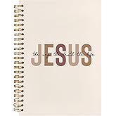 BearCake Boho Christian Notebook Journal, Christian Gifts for Women, Bible Notebooks for Note Taking, Bible Journaling Notebook, Jesus the Way the Truth the Life Hardcover Spiral Notebook 5.5x8.3