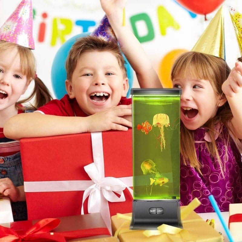 COLORLIFE Electric Jellyfish Tank Table Lamp with Color Changing Light