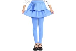 Witwot Girls Leggings with Skirt Toddler Tutu Pants for Girls Footless Tights