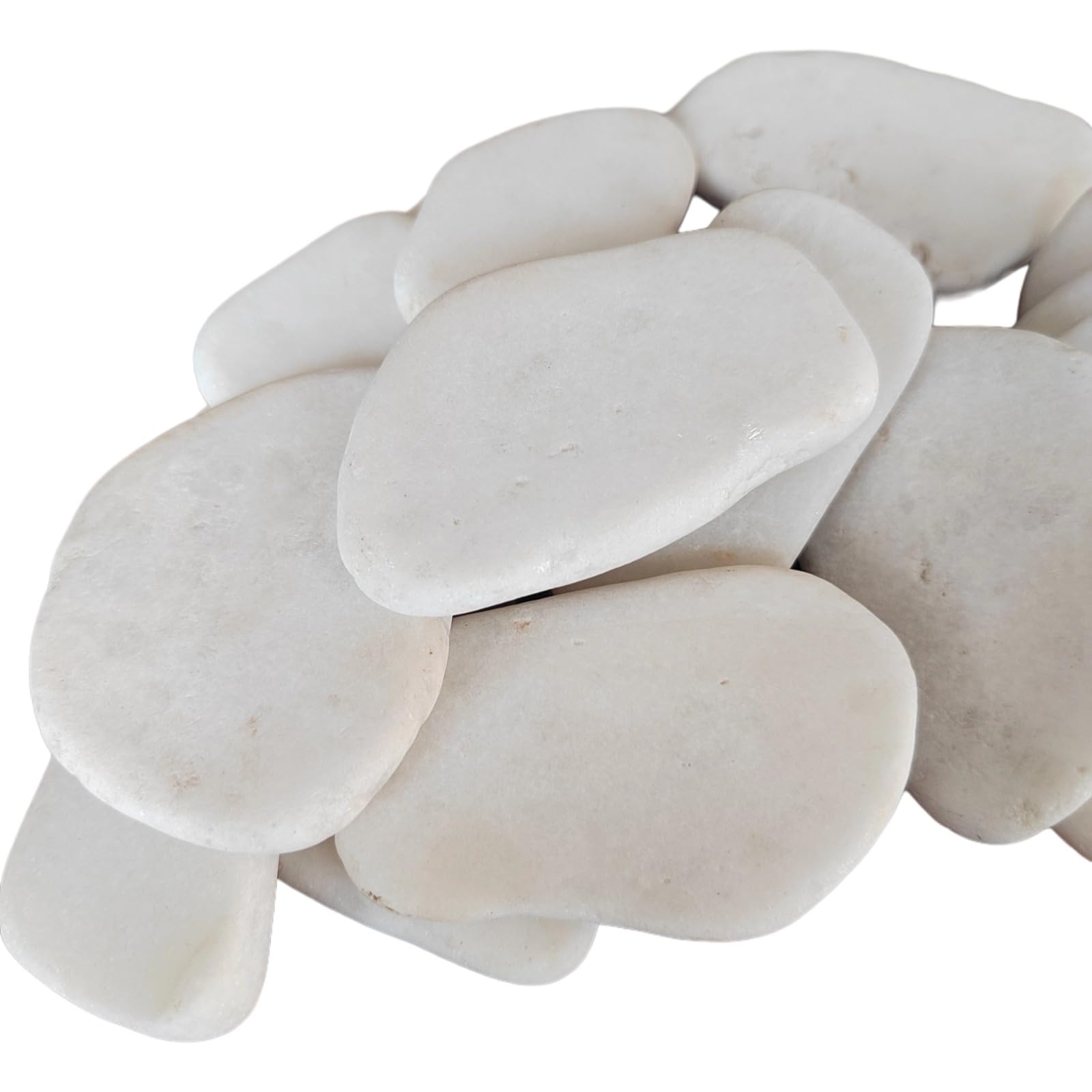 Photo 1 of 12 Pcs Large Painting Rocks, 2.8-3.9" White Flat Rocks for Painting, Smooth Surface Flat River Stones, White River Rocks for DIY Crafts and Art Classes