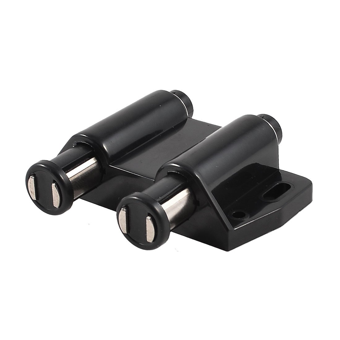 sourcingmap Black Double Round Head Magnetic Catch Latch for Cabinet Cupboard