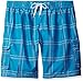 Kanu Surf Men's Big Flex Extended Size Plaid Swimtrunk, Aqua, 3X