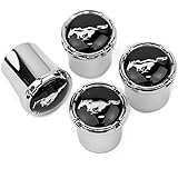 Ford Mustang Pony Chrome Valve Stem Caps - Made in USA