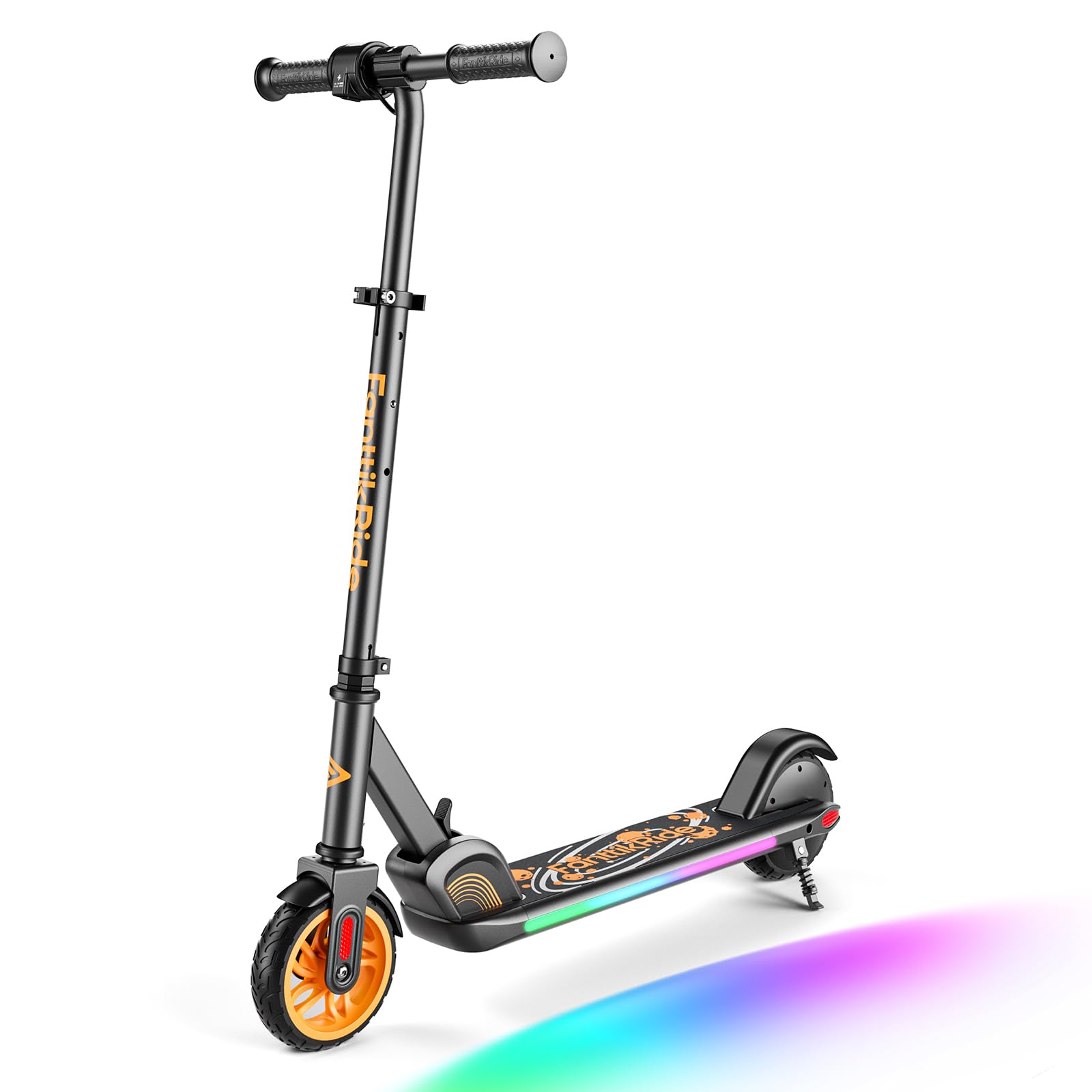 FanttikRide C9 Pro Electric Scooter for Kids 8-12, Adjustable Handlebar Height for Riders 3.9-5.2 ft, 132 lbs, up to 40 Min Continuous time, 5 Miles Range, 3 Speed Mode 5/8/10 MPH, Orange Image
