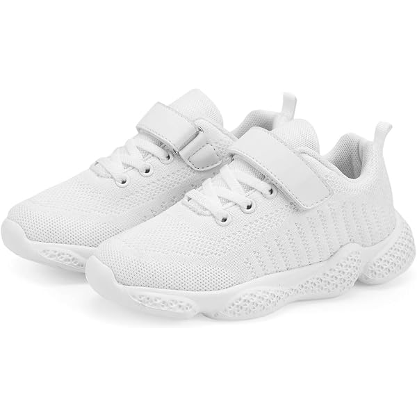 Hetios - Tenis Deportivos Para Niñas, Zapatos De Correr De Tacón Alto, Zapatos Deportivos Para Niños (bebé/niño Pequeño/niño Grande), Rojo, 19 MX Niño Pequeño