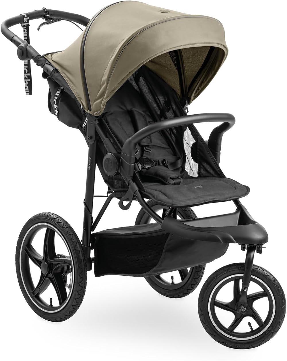 hauck Runner 3 Olive All-Terrain Stroller with Handbrake & XL Sunshade