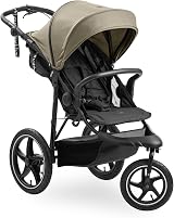 hauck Runner 3 Olive All-Terrain Stroller with Handbrake & XL Sunshade