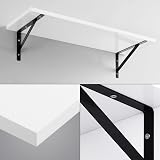 SONGMICS Floating Shelves Set of 2 60 x 21 x 14 cm White LWS02WB view 5