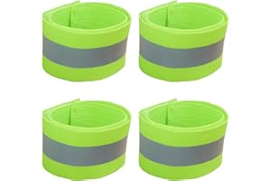 GUCABE Reflective Bands for Arm, Ankle, Leg and Wrist. High Visibility Reflective Gear for Running, Night Walking and Cycling. Safety Reflector Straps. Very Large Reflective Surface Area