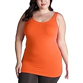 NIKIBIKI Women Seamless Premium Classic Tank Top, Made in U.S.A, Plus Size
