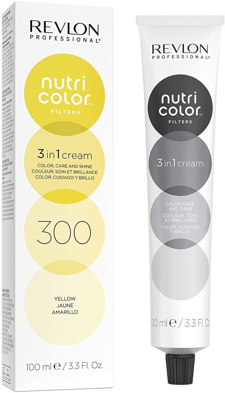 REVLON PROFESSIONAL NUTRI COLOR FILTERS, Bright Semi-Permanent Direct Hair Dye, 300 Yellow, 100 ml
