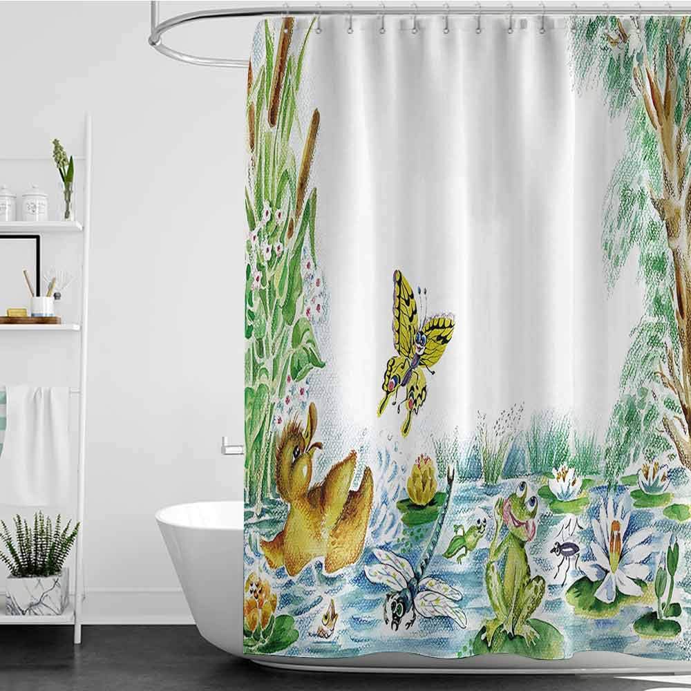 Amazon Com Shower Curtains Kit Kids Butterfly Duckling And Frog