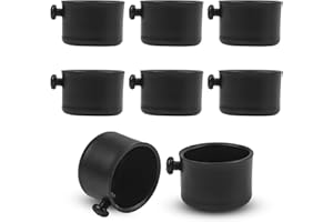 LLHQAMT Curtain Rod Ends, Curtain Rod Finials Ends Are Strong And Durable With Fixing Screws, Black Color, Suitable For Curtain Finials Ends For Roman Curtain Rods Up To 1.1 Inches/28mm Diameter (PACK-8)