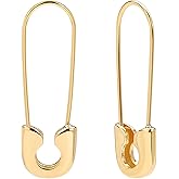 Safety Pin Earrings for Women 14K Gold Silver Pin Earrings Jewelry for Women