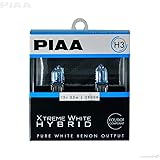 PIAA 23-10103 H3 Xtreme White Hybrid Bulb, 3900K-12V 55W-Twin, 2 Pack