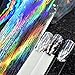 100x4cm Roll Super Holographic Nail Art Foil Stripe Line Silver Laser Nail Glue Transfer Sticker Decals Can be Use for Gel