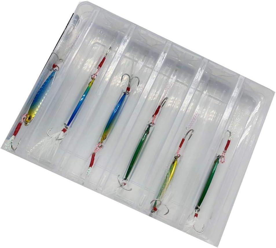12/16 Compartments Double Sided Fishing Tackle Box Visible Hard Plastic Clear Fishing Lure Bait Squid Jig Minnows Hooks Accessory Storage Case Container (16-Compartment Double-sided-yellow): Home Improvement