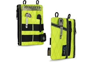 VIPERADE VE18N EDC Pocket Pouch, EDC Organizer Pouch for Men, 4 EDC Slots with 2 Zipper Pockets Multitool Pocket Pouch, Slim 