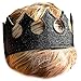 birdyboutique.com Black Glitter Crown for Kids – Soft Felt Dress-Up Hat for Birthday, Playtime, or Photos – Lightweight & Stretch Fit – 3” Tall
