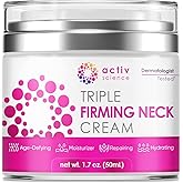 ACTIVSCIENCE Neck Firming Cream - Natural Anti-Aging Facial Moisturizer with Retinol Collagen & Hyaluronic Acid - Day & Night Anti-Wrinkle Cream - Firming, Hydrating Face Cream