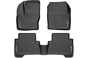 G-PLUS TPE Cargo Liners Compatible with Ford Escape 2013-2019/Fit Ford C-Max 2013-2018 All Weather Full Cover Protection 1st & 2nd Row Floor Liners Black 3PCS