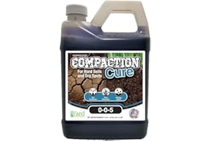 Compaction Cure Liquid Soil Aerator – Loosens Hard Soil & Improves Drainage – 1 Quart (32 oz) = Covers up to 5,333 sq ft – Liquid Aeration for Lawns, No Mechanical Aerator Needed – Yard Mastery