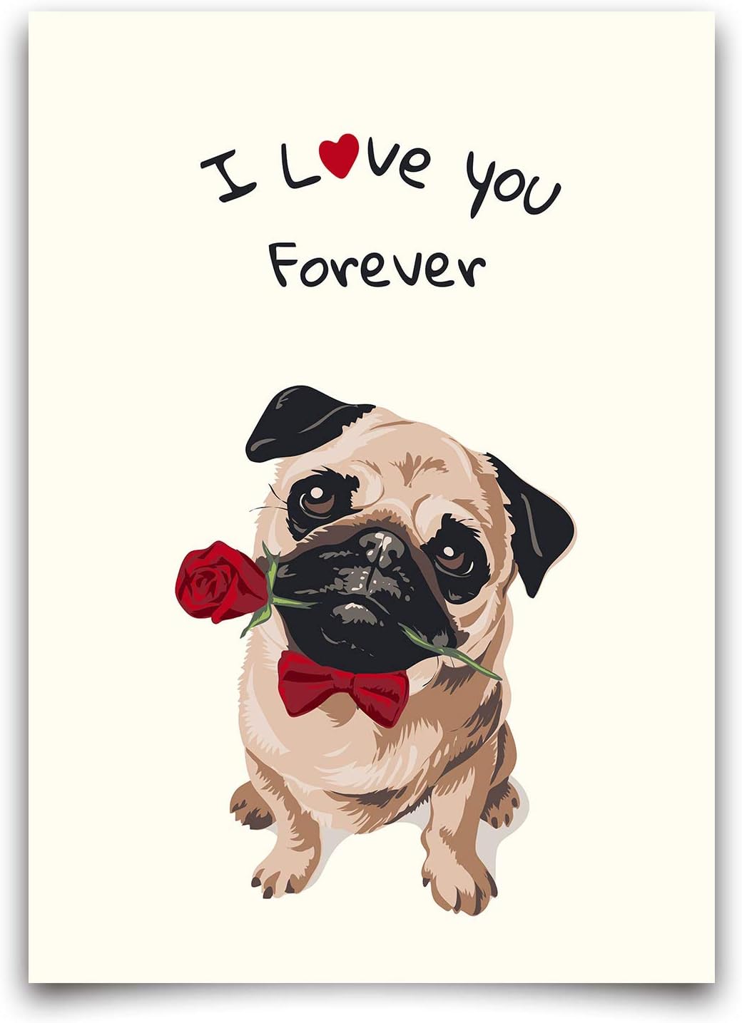 Amazon かわいい パグ モダン 北欧 国内製造 ポスター Pug Dog ドッグ アニマル おしゃれ インテリア ウォールアート イラスト 42 30センチ A3サイズ フレーム無し B015a3 アートフレーム ポスター オンライン通販