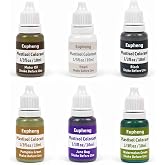 Eupheng 6 Color Plastisol Colorant Set for DIY Soft Fishing Lures | 6 Realistic Natural Colors / 6 High-Visibility Colors, Easy Mixing, Heat-Resistant