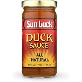 Sun Luck All-Natural Duck Sauce 7 oz Bottle &ndash; Sweet &amp; Tangy Chinese-Style Dipping Sauce for Egg Rolls, Wontons &amp; Appetizers; Great Glaze for Chicken &amp; Pork.
