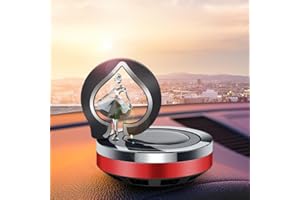 BNTR Rotating Car Air Freshener Solar Dancer Stocking Stuffers Elegant Ballet Car Perfume Aromatherapy Diffuser Car Interior Decoration Accessory Car Office Home Ornament Nice Gift (Red)
