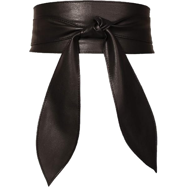 Amazon.com: Kawailay Women Obi Belt Pu Leather Waist Wide  display picture 3