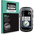 [2-PACK] TUSITA Tempered Glass Screen Protector Bundle Compatible with Garmin eTrex 10 20 20X 22X 30 30X 32X - HD Clarity Protective Film - Handheld GPS Navigator Accessories