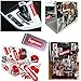 Supreme Stickers 50 Pieces Pack Waterproof and Oil Proof OEM Style for Decoration of Smart Phone, Laptop, Backpack Skateboarding, Cars, Laggages etc (Red and Black, 100 pieces (50+50))